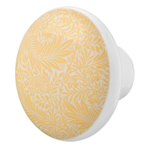 Yellow Larkspur William Morris ceramic knob
