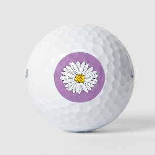 Yellow Lavender & White Daisy  Golf Balls