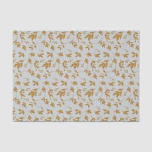 Yellow Leafy Branch Tissue Paper