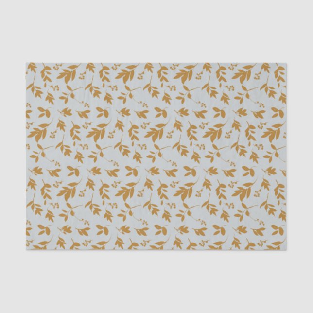 Yellow Leafy Branch Tissue Paper (Front)