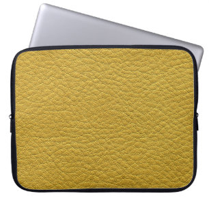 Yellow Leather Texture Seamless Closeup Laptop Sleeve