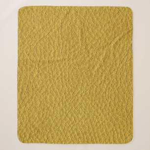 Yellow Leather Texture Seamless Closeup Sherpa Blanket