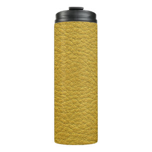 Yellow Leather Texture Seamless Closeup Thermal Tumbler