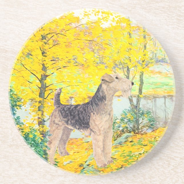 Yellow Leaves Coaster (Front)