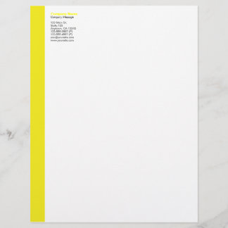 Yellow Left Sidebar Letterhead