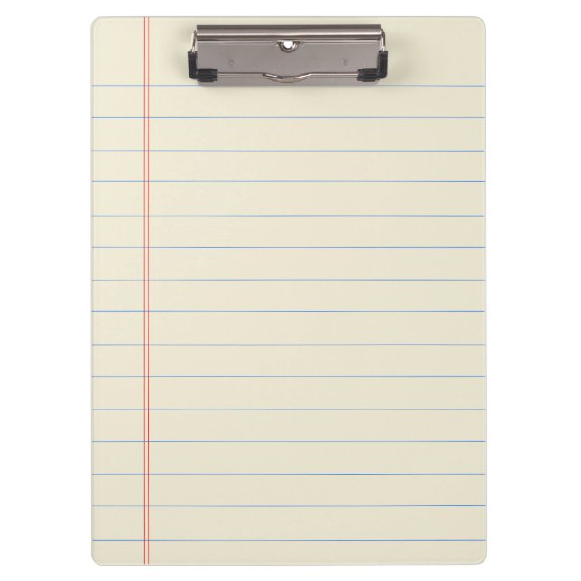 Yellow Legal Pad Clipboard (Front)