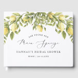 Yellow Lemon amalfi coast Bridal Shower Guest Book<br><div class="desc">Evoke the sunny splendour of an Amalfi Coast wedding with the Yellow Lemon Mediterranean bridal shower collection! Infused with the zest of summer citrus, the invitations, signs, and decor radiate warmth, elegance, and charming lemon graphics paired with a gorgeous calligraphy font. Celebrate your love amidst the breezy allure of the...</div>