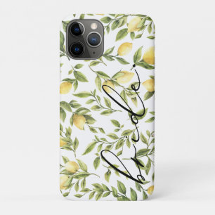 Yellow Lemon bride Mediterranean Bridal Shower iPhone 11 Pro Case