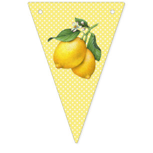 Yellow Lemon Bunting Flags