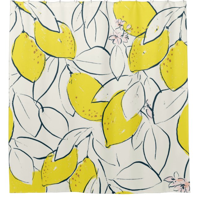 Yellow lemon citrus fruit hand drawn illustration  (Front)
