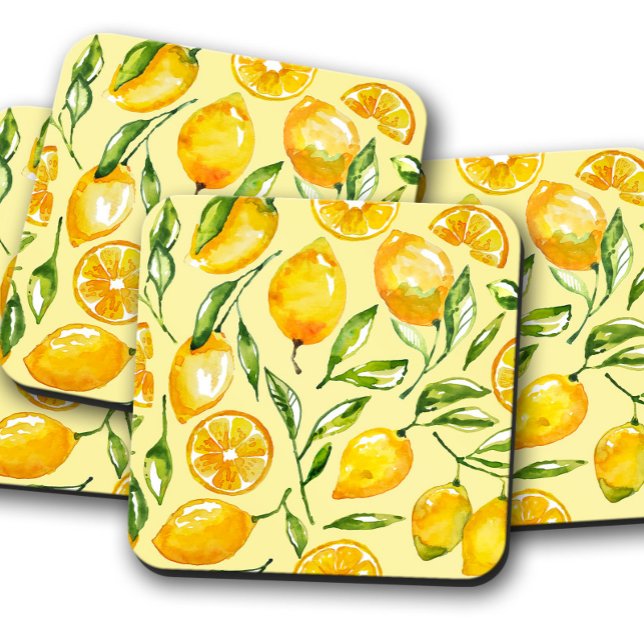 Yellow Lemon Fruit Coaster | Fruit Coaster Set  (Creator Uploaded)