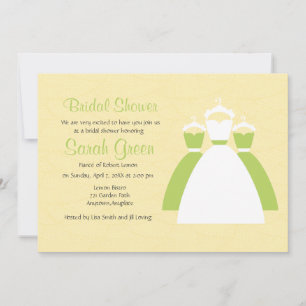 Yellow Lemon Green Custom Bridal Shower Invites