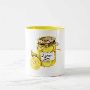 Yellow Lemon Jam Two-Tone Coffee Mug