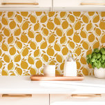 Yellow Lemon Kitchen Wallpaper<br><div class="desc">Brighten your kitchen with this cheerful lemon wallpaper. Juicy yellow lemons create a fresh and inviting atmosphere, perfect for adding a zesty touch to your culinary space. This peel and stick wallpaper is easy to apply and remove, making it a delightful and convenient way to update your décor.</div>