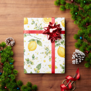 Yellow Lemon Little Cutie Birthday Wrapping Paper