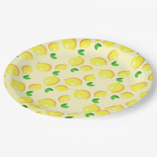 Yellow Lemon Paper Plates
