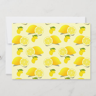 Yellow Lemon Pattern Thank You Card