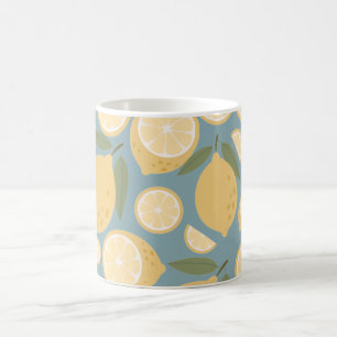 Yellow Lemon Seamless Pattern Coffee Mug