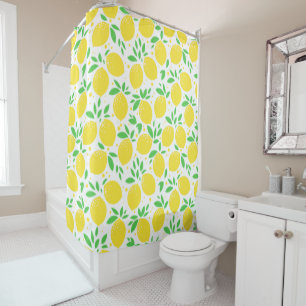 Yellow Lemon Shower Curtain