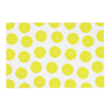 Yellow Lemon Slice Citrus Pattern