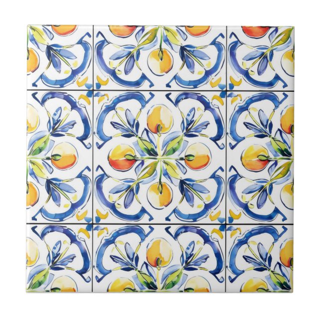 Yellow Lemon Tile Pattern (Front)