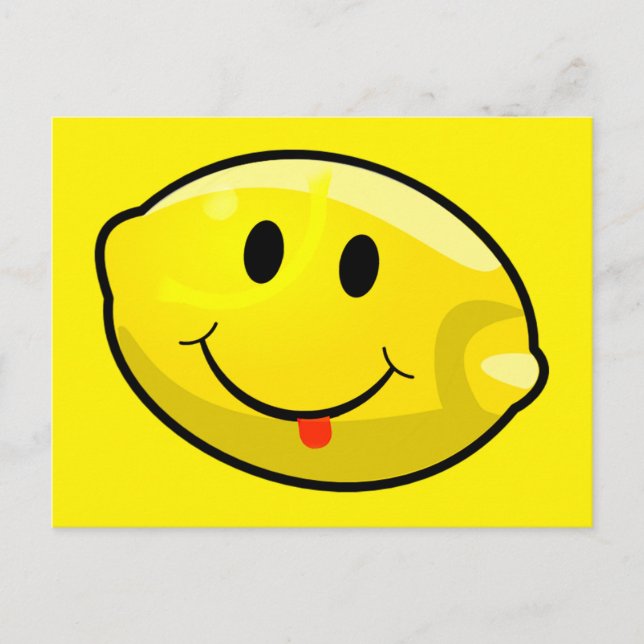 Yellow Lemon Tongue Postcard (Front)