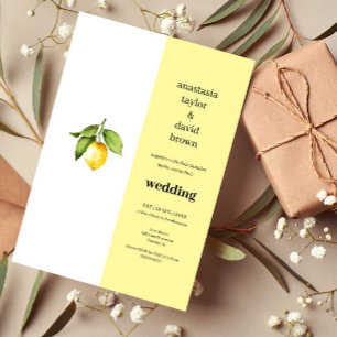 Yellow Lemon Wedding Invitation