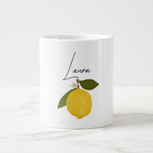 Yellow Lemon with Green Leaves | Fresh Citrus