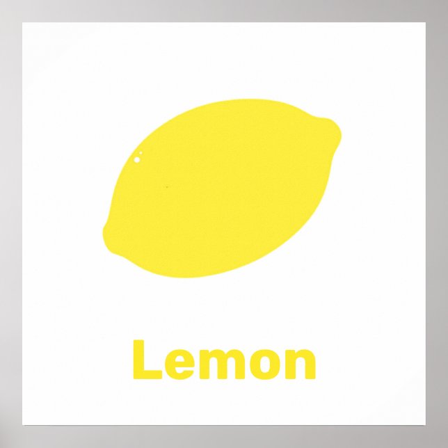 Yellow lemon with words poster (Front)