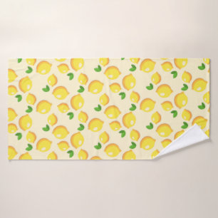 Yellow Lemons Bath Towel