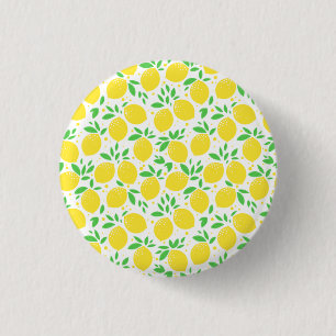 Yellow Lemons Button