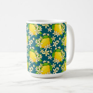 yellow lemons coffee mug