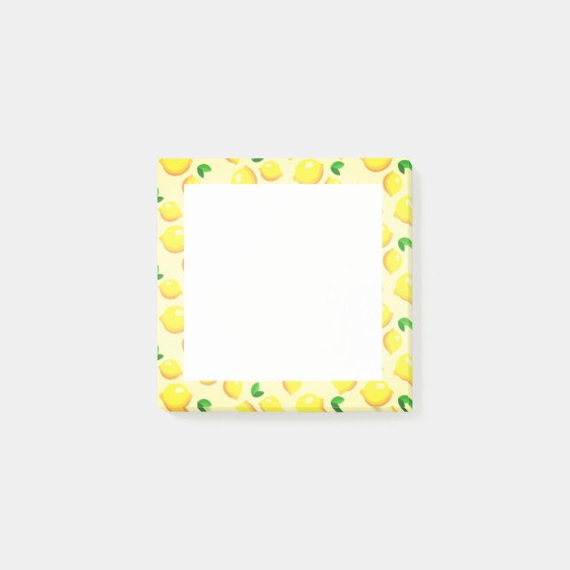 Yellow Lemons Framed Sticky Notes (Front)
