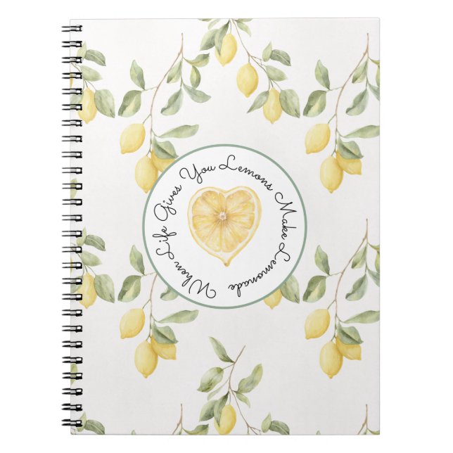 Yellow Lemons Fruit Lemonade Notebook (Front)