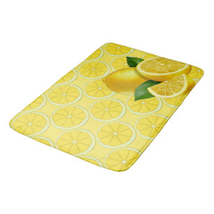 Yellow Lemons Kitchen Rug Mat Home Decor