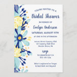 Yellow Lemons Mint Green and Blue Bridal Shower Invitation<br><div class="desc">Make her bridal shower extra special with these fresh and fun shower invitations. They feature illustrations of yellow lemons with floral accents in mint green and blue. Use the template fields to easily personalize these invites with all of your party details in coordinating navy blue lettering. The fresh citrus style...</div>