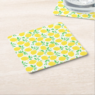 Yellow Lemons Paper Coaster