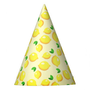 Yellow Lemons Paper Party Hat