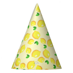 Yellow Lemons Paper Party Hat