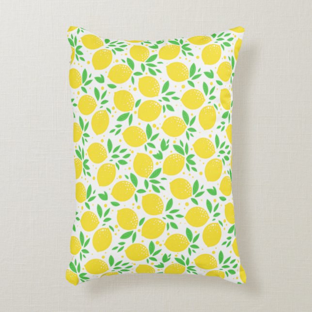 Yellow Lemons Pillow (Front(Vertical))