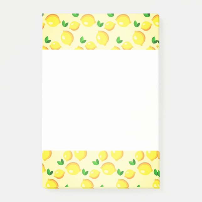 Yellow Lemons Post it Notes (Front)