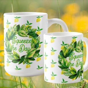 Yellow Lemons Squeeze the Day! Coffee Mug
