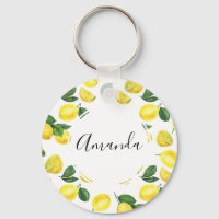 Yellow Lemons Watercolor Fruit Pattern