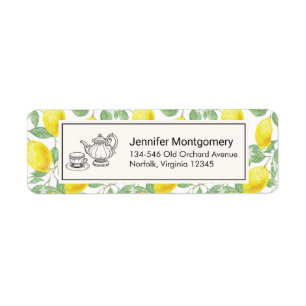 Yellow Lemons with Green Leaves Pattern