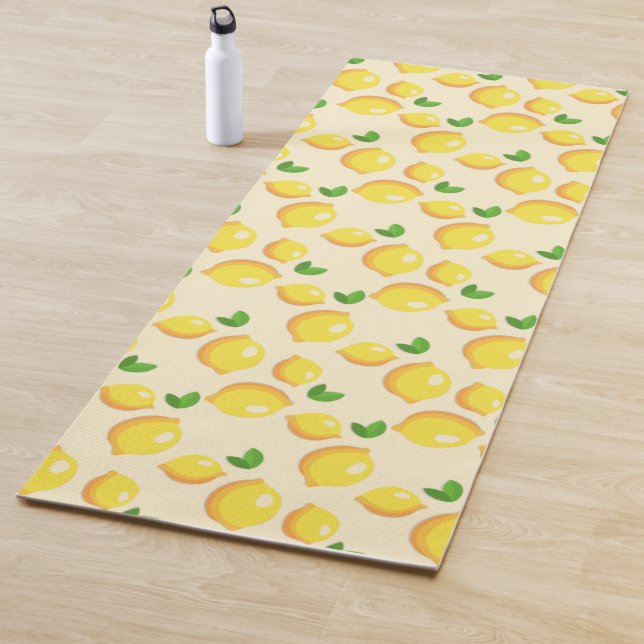 Yellow Lemons Yoga Mat (In Situ)