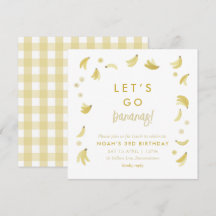 Yellow Lets Go Bananas Birthday Banana Party Theme