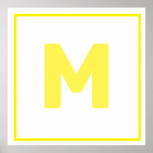 Yellow letter M Poster