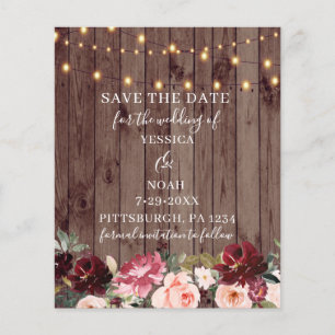 Yellow Light Budget Wood Wedding Floral Wooden