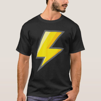 Yellow Lightning Bolt Graphic Tee Easy Halloween C