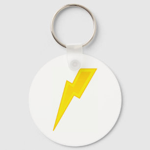 Yellow Lightning Bolt Keychain
